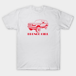 Bronco Girl 1992-1996 Red Print T-Shirt